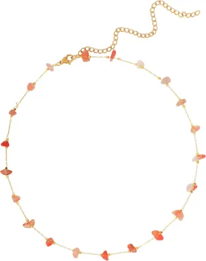 Sacina Dainty Crystal Choker Necklace, Boho Necklace, Hippie Necklace, Beach Necklace, Summer Necklace, Christmas Jewelry Gift for Women