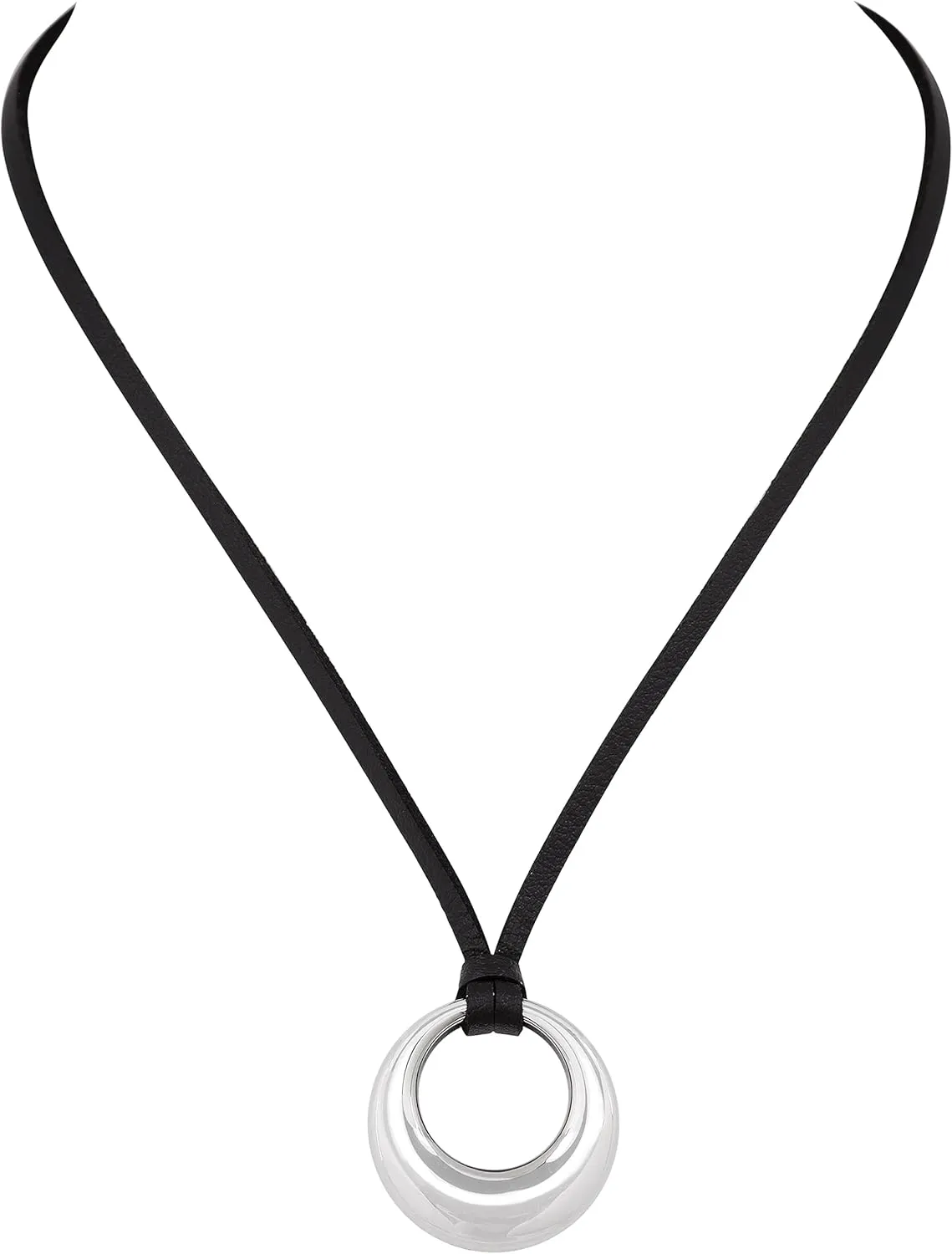 Sacina Gothic Boho Black O Ring Choker Necklace, Black Choker, Boho Goth Necklace, Christmas Jewelry Gift For Women