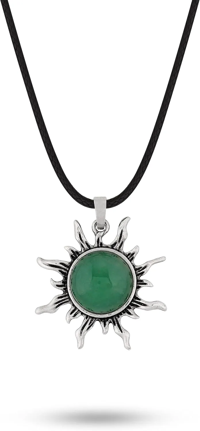 Sacina Gothic Sun Pendant Necklace, Goth Boho Necklace for Women, Christmas Jewelry Gift For Women