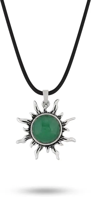 Sacina Gothic Sun Pendant Necklace, Goth Boho Necklace for Women, Christmas Jewelry Gift For Women