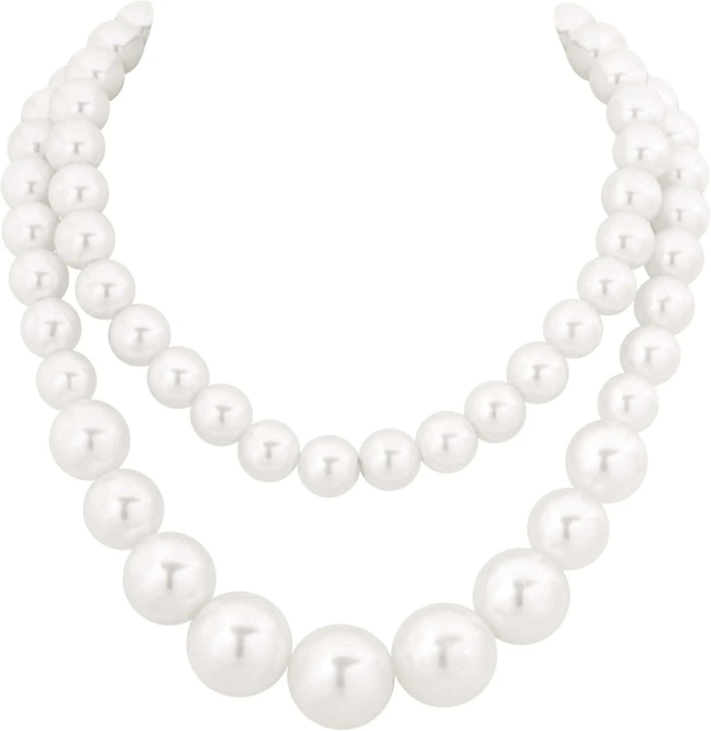 Sacina Layered Imitation-Imitation-pearl Choker Imitation-Imitation-pearl Necklace for Women, Chunky 1920s Jewelry, Vintage Statement Necklace, Christmas Jewelry Gift for Women