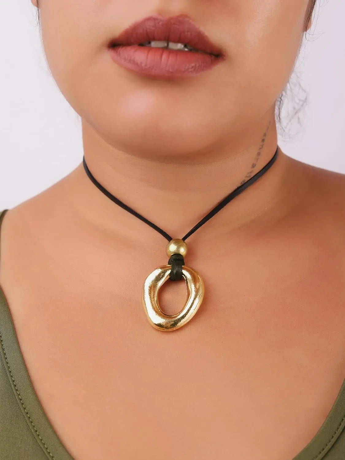 Sacina O Ring Choker, Black Choker, Boho Necklace, Goth Choker, Gothic Necklace, Goth Necklace, Christmas Jewelry Gift For Women