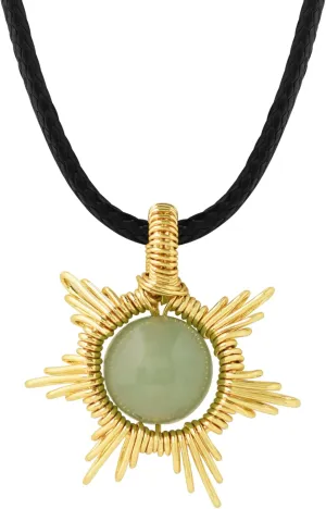 Sacina Sun Crystal Pendant Necklace, Boho Hippie Necklace, Summer Beach Jewelry, Christmas Jewelry Gift