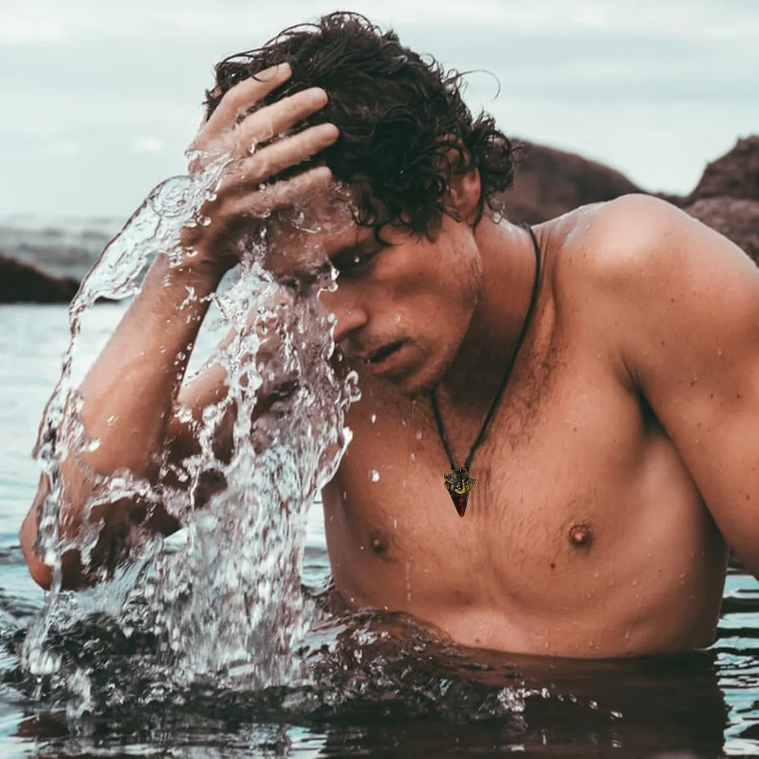 Shark Tooth Necklace Summer Shark Teeth Necklace for Men Beach Surfer Necklace Leather Shark Tooth Pendant Necklaces for Women