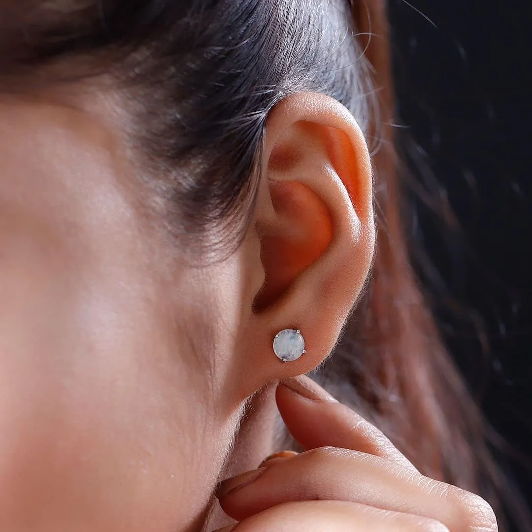Shop LC Birthstone Stud Earrings for Women 925 Sterling Silver Gemstone Jewelry Anniversary Birthday Gifts for Women