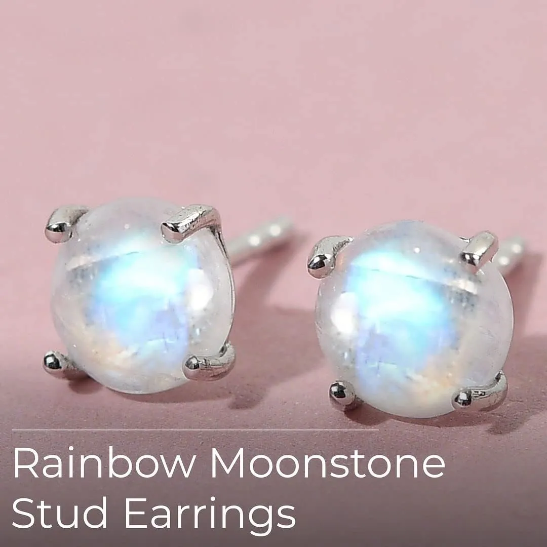 Shop LC Birthstone Stud Earrings for Women 925 Sterling Silver Gemstone Jewelry Anniversary Birthday Gifts for Women