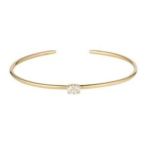 Signature Natural Diamond Bangle – 18kt Gold