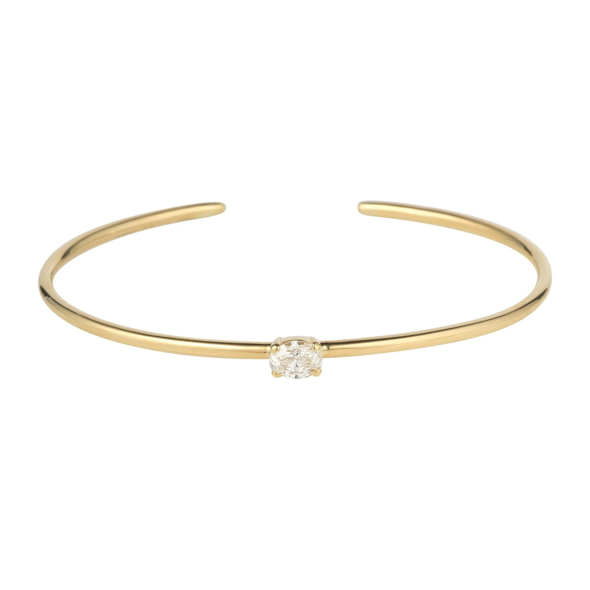 Signature Natural Diamond Bangle – 18kt Gold