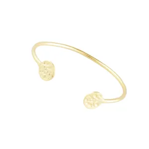 Simple Coin Gold Bangle