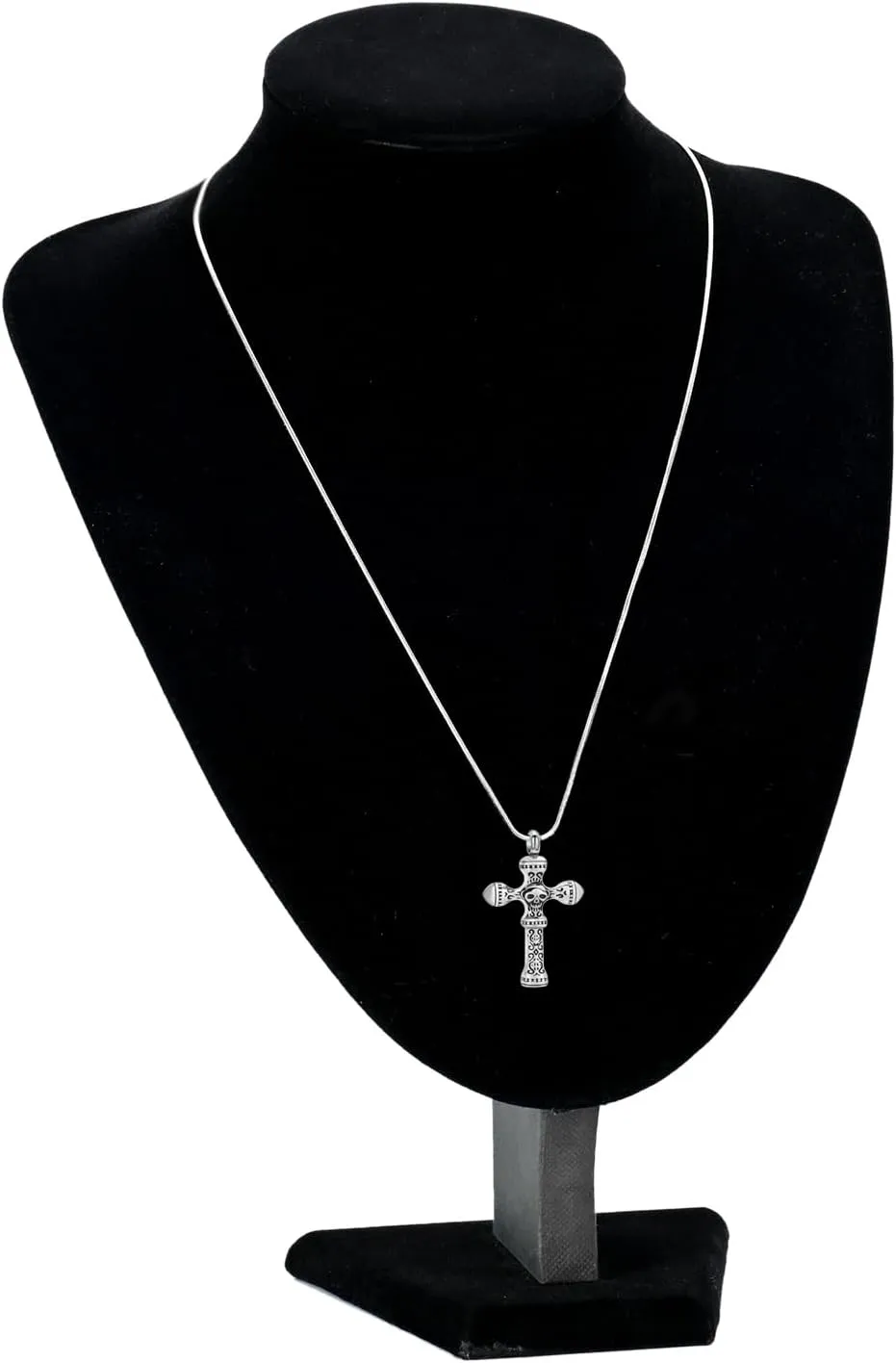 Skull Cross Cremation Jewelry Retro Skull Urn Necklaces for Ashe Stainless Steel Memorial locket Keepsakes Jewelry Human Ash Pendant Jewelry for Men Women