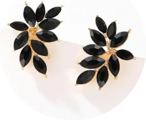 Small Rhinestone Earring Stud for Women Dainty Marquise Crystal Cluster Wedding Earring