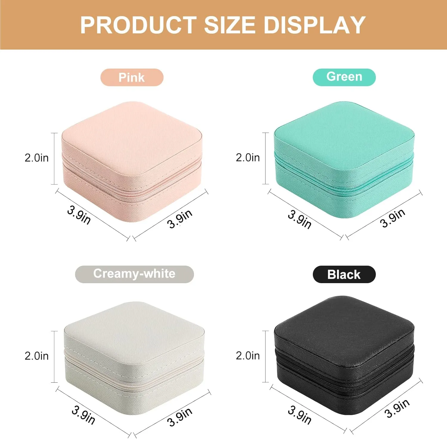 Small Travel Jewelry CasePortable Jewelry Organizer Travel Case Leather Jewelry Box Travel Mini Storage Organizer Portable Display Storage Box For Rings Earrings Necklaces Gifts3PCS