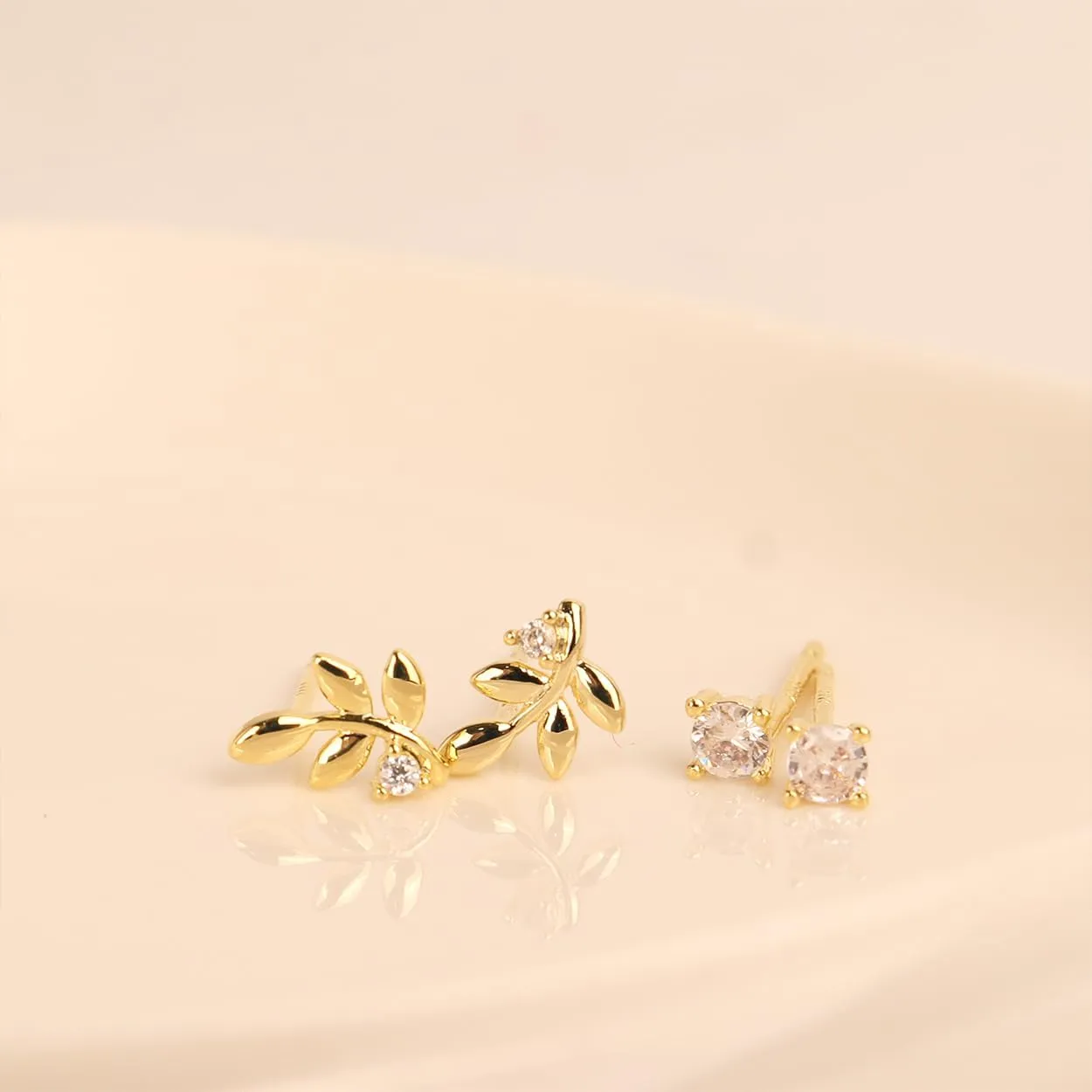 Sonateomber 3 Pairs Tiny Cute Studs Set for Women, 925 Sterling Silver Love Prom Jewelry Gift