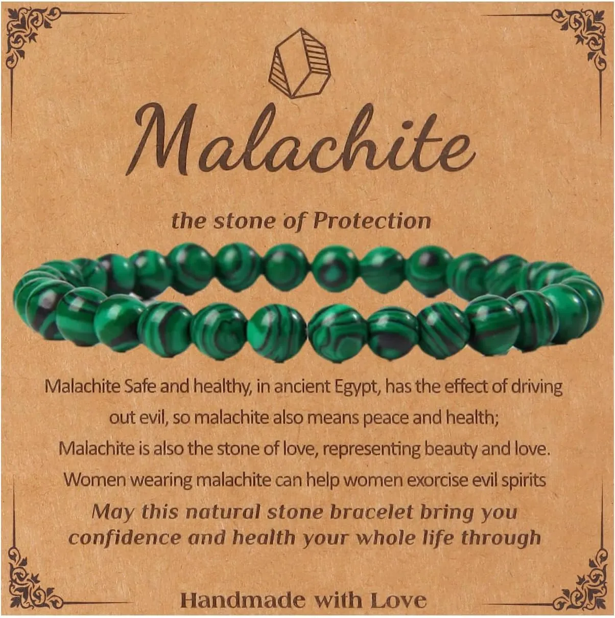 SONNYX Natural Stone Crystal Bracelet for Women Men - 6MM Semi-Precious Gemstone Beaded Bracelet Stretch Beads Bracelet Yoga Bracelets Jewelry
