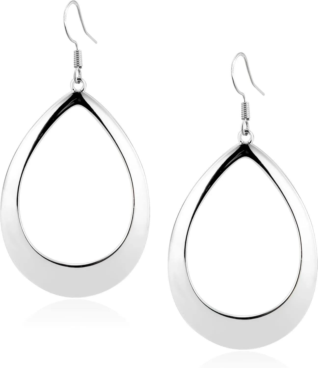 Sterling Silver Large Teardrop Dangle Earrings for Women Hypoallergenic Oval Teardrop Dangle Earrings Sterling Silver Large Statement Drop Earring for Women Jewelry Gifts