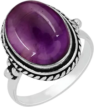 Sterling Silver Plated Handmade Statement Rings For Women, Southwest Bohemian Birthstone Ring Jewelry Mother's Day Christmas Gifts For Her