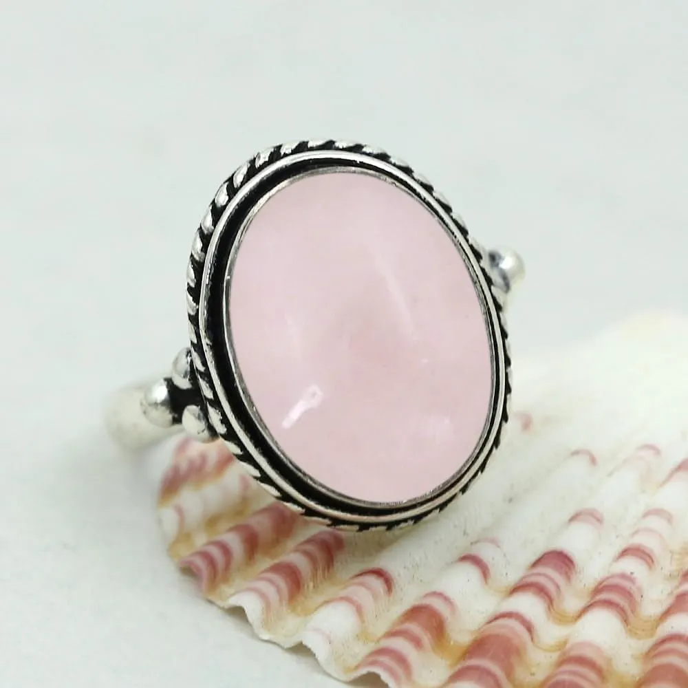 Sterling Silver Plated Handmade Statement Rings For Women, Southwest Bohemian Birthstone Ring Jewelry Mother's Day Christmas Gifts For Her