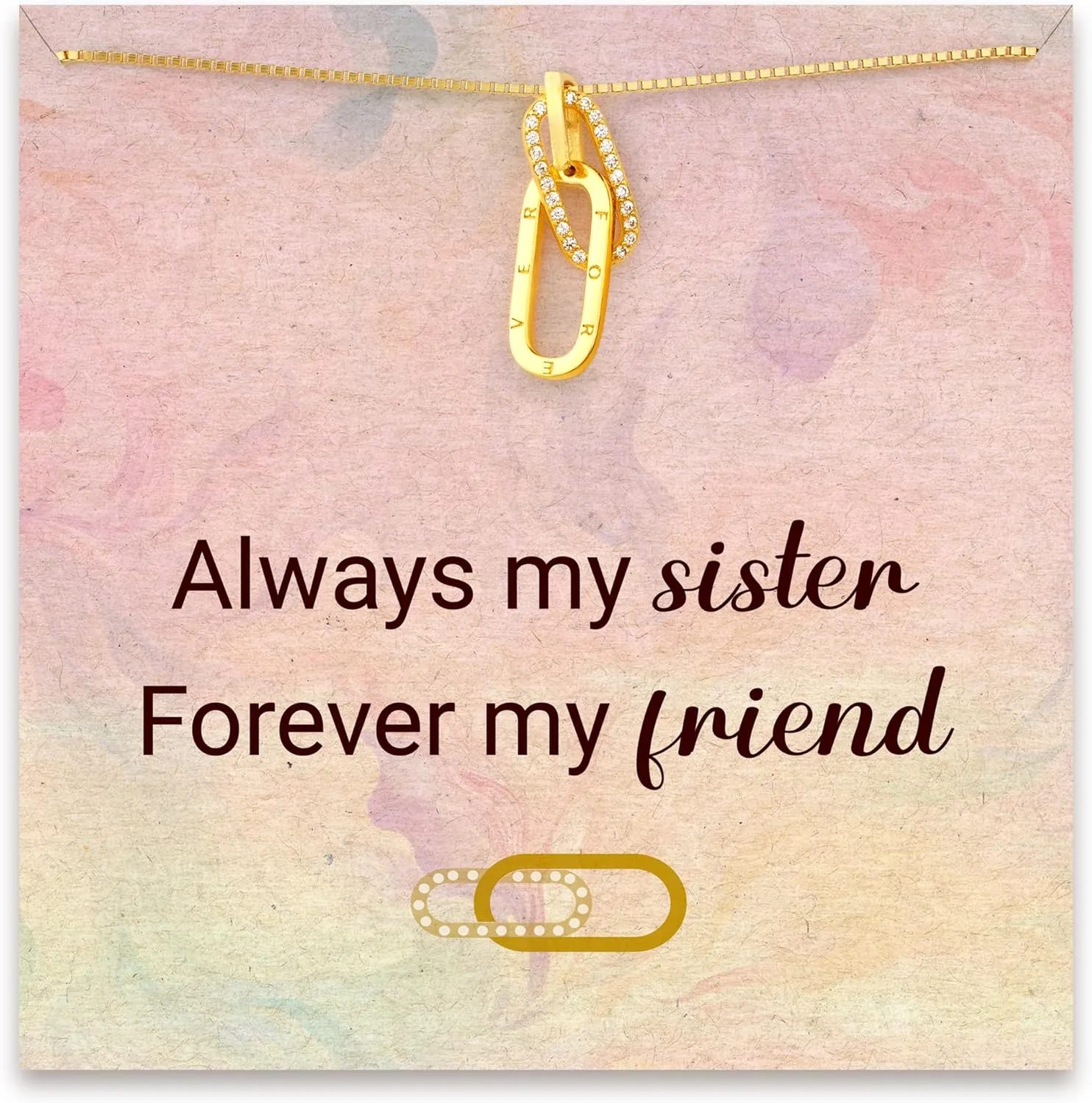 STORYJEWELLERY Birthday Gifts for Women - Link Necklaces for Mom, Daughter, Sister, Friend - Unique Ideas for 50th, 60th, 70th, 80th