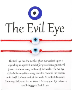 SUMMER LOVE Handmade Jewelry Evil Eye Bracelet Set Bulk with Card,Red String Bracelets Kabbalah Protection Luck Amulet for Women Men Family Friends Pulseras Mujer
