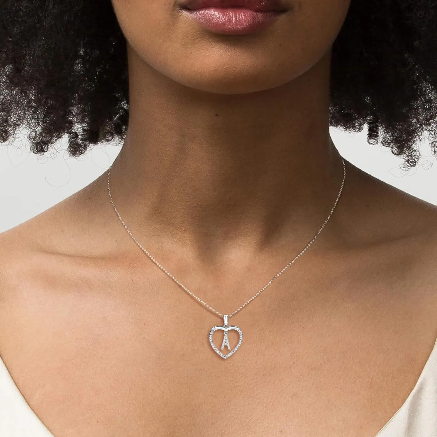 supermodel Solitaire Pendant Diamond Necklace, Zodiac Sign Coin Charm Pendant, Heart Initial Necklaces Birthday Gift Jewelry for Women Girls