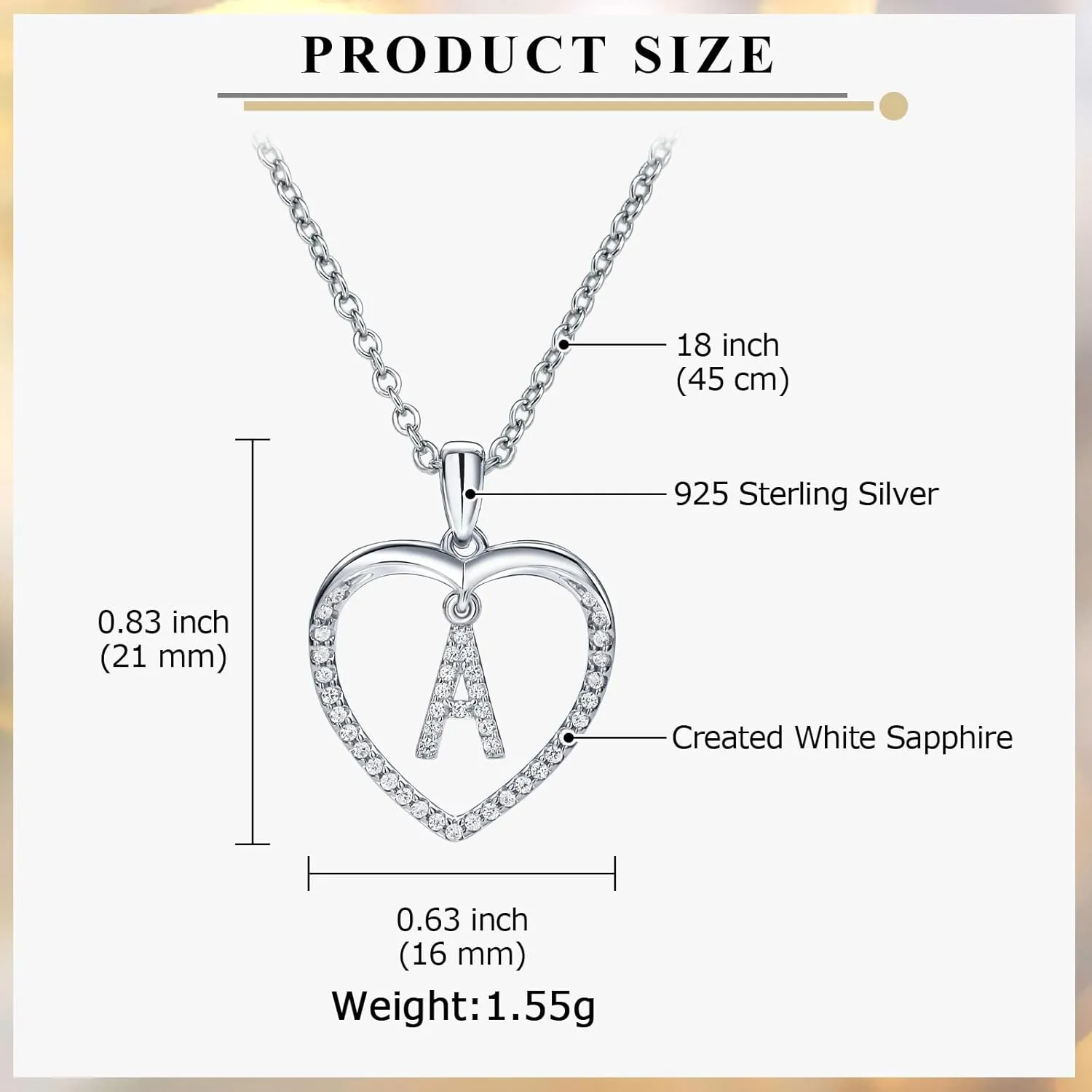 supermodel Solitaire Pendant Diamond Necklace, Zodiac Sign Coin Charm Pendant, Heart Initial Necklaces Birthday Gift Jewelry for Women Girls