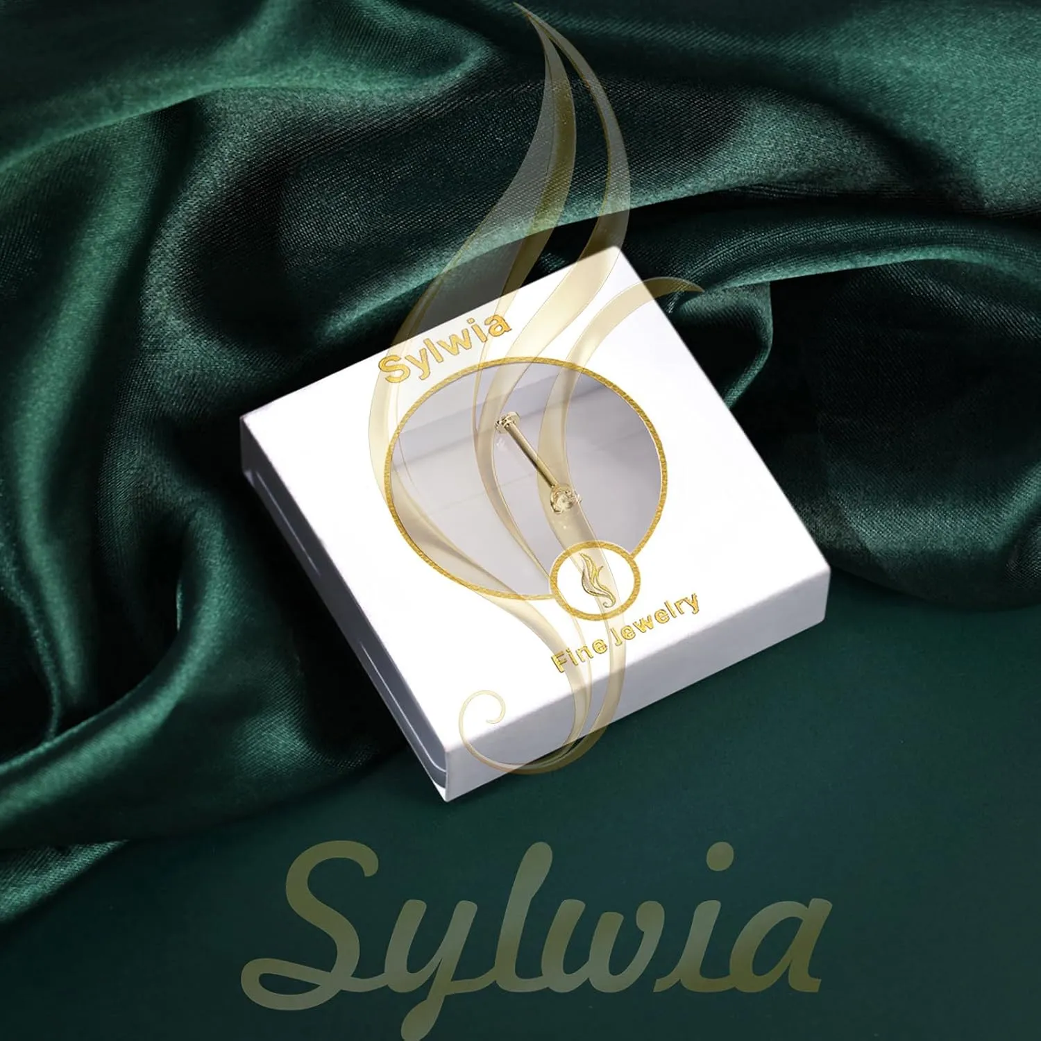 SYLWIA 14K Real Gold Lip Rings Stud, 16g Threadless Push in Ashley Piercing Lip Jewelry, Diamond CZ - 2mm 2.5mm 3mm, 18g Nose Conch Helix Tragus Labret Stud for Women Men