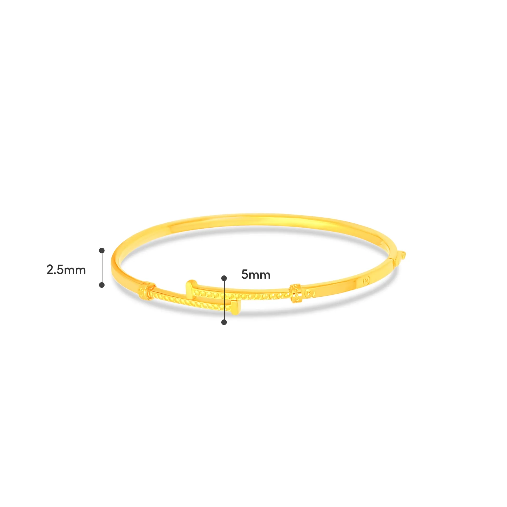 TAKA Jewellery 999 Pure Gold 5G Bangle