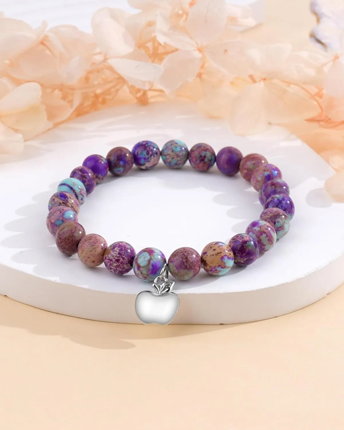 Teacher Appreciation Gifts for Women, Graduation Gift for Him Her, Natural Stone Bracelets, Class of 2025