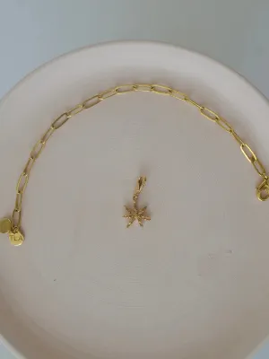 Textured Cinnamon Star Charm