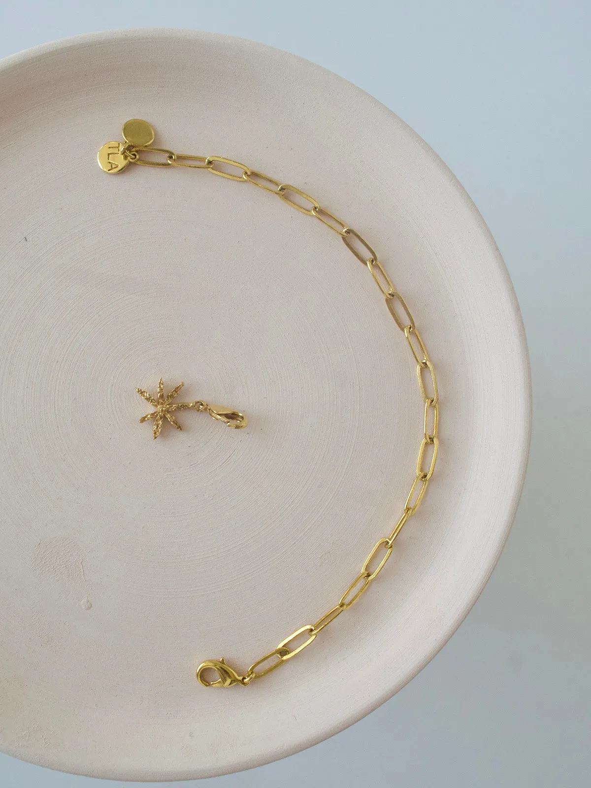 Textured Cinnamon Star Charm