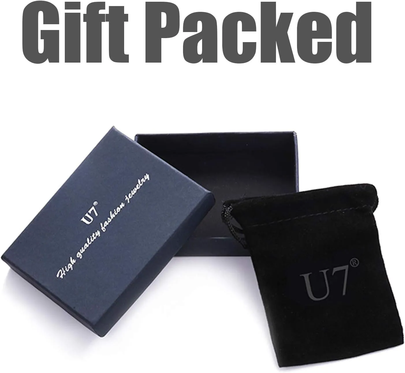 U7 Wiccan Necklace Pagan Pendant Men Women Stainless Steel/Black/18K Gold Plated Pentagram/Norse Viking/Raven Occult Necklaces