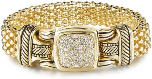 UNY JEWEL Pave Crystals Designer Inspired Statement Popcorn Chain Bracelets Women Jewelry Magnetic Clasp