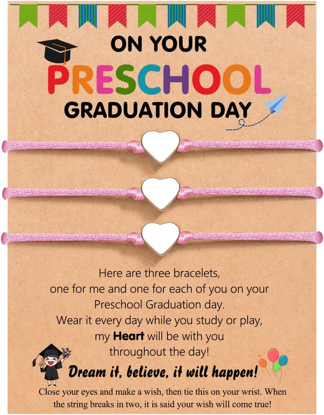 UPROMI 1/2/3pcs Bracelets Graduation Gifts for Her Girls Daughter Granddaughter Niece