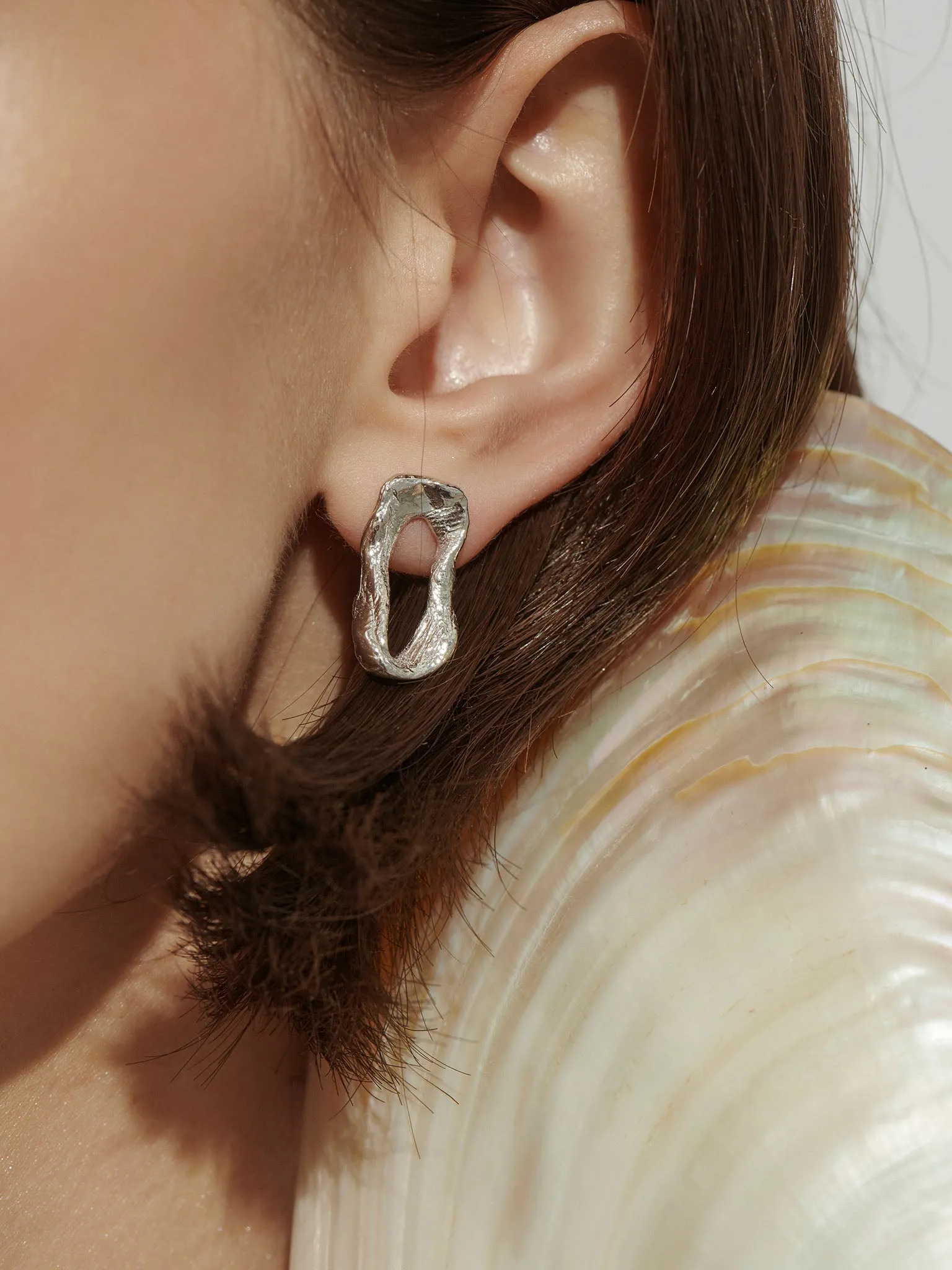 Vacation Small Chain Earrings - Silver