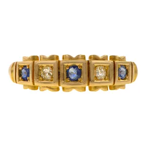 Victorian Sapphire & Diamond Ring, 1892