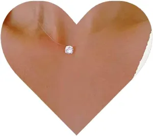 Vintage Crystal Solitaire Pendant Necklace Silver Tiny Rhinestone Cz Dot Necklace Transparent Chain Necklace Cubic Zirconia Choker Necklace Jewelry for Women