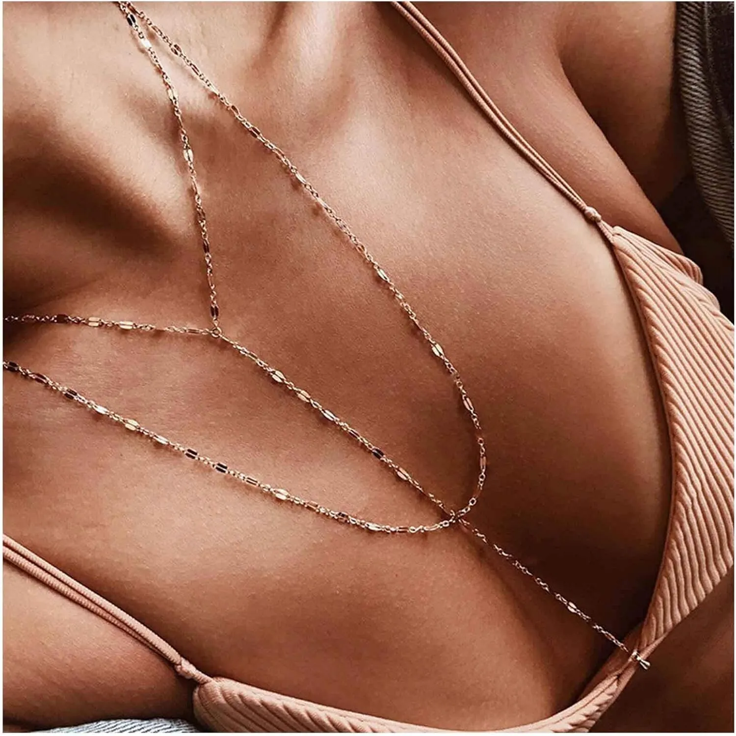 Vintage Layered Y Necklace Long Y Lariat Necklace Long Chain Drop Necklace Gold Thin Chain Tassel Necklace Jewelry for Women