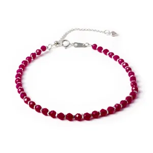Vintage Real Natural Ruby Bracelet 0.12x0.12 Round Shape Gemstone 925 Sterling silver Overlay Handmade Cuff Crystal Jewelry