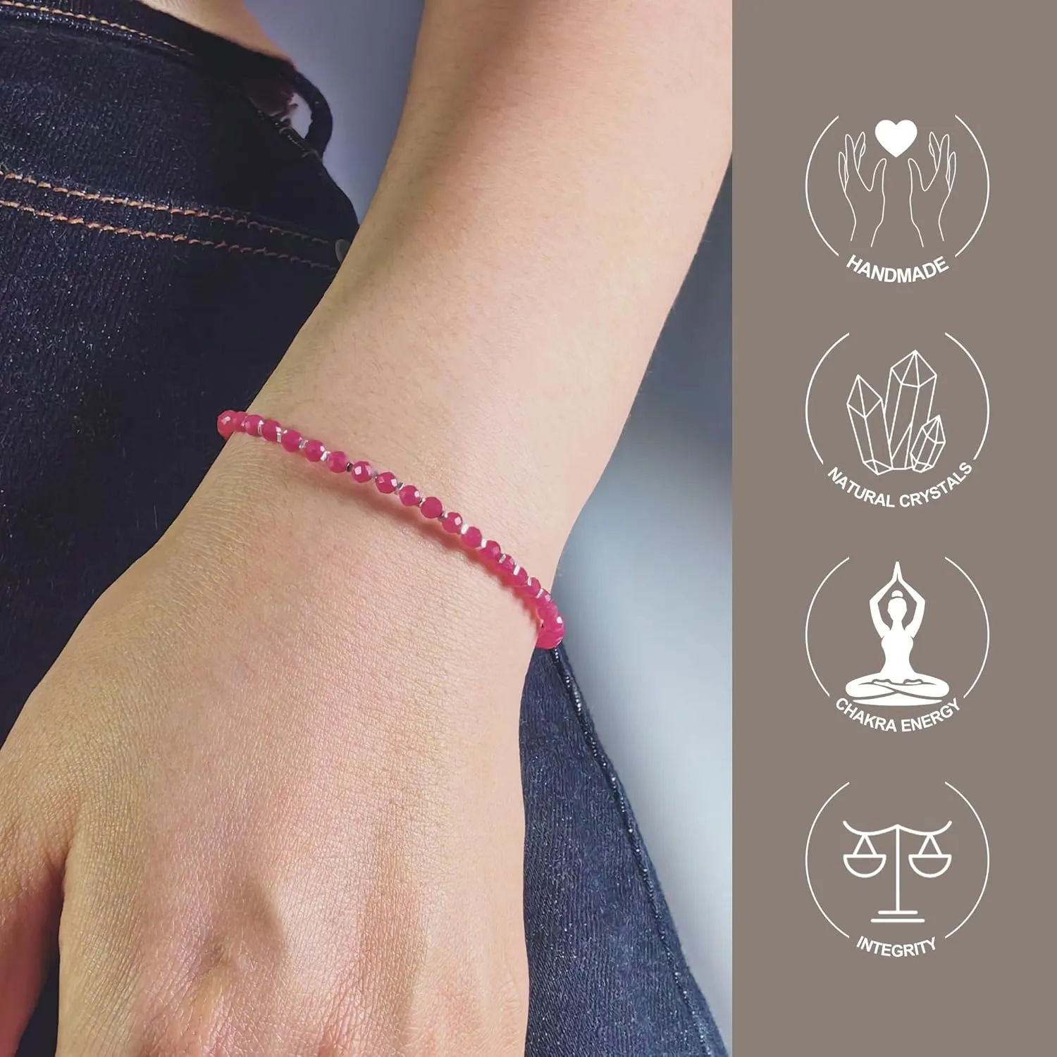 Vintage Real Natural Ruby Bracelet 0.12x0.12 Round Shape Gemstone 925 Sterling silver Overlay Handmade Cuff Crystal Jewelry
