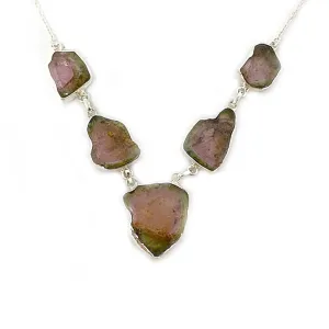 Watermelon Tourmaline Gemstone Necklace