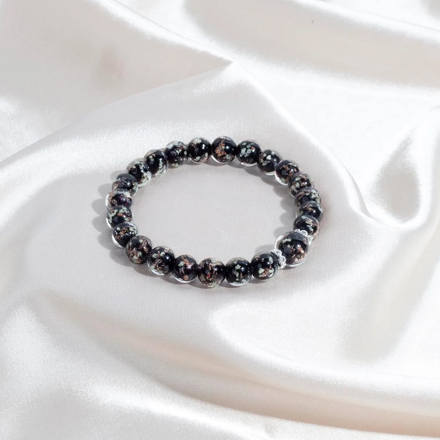 Women's Firefly Beads Murano Glass Jewelry Glow in the Dark Adjustable Bracelets