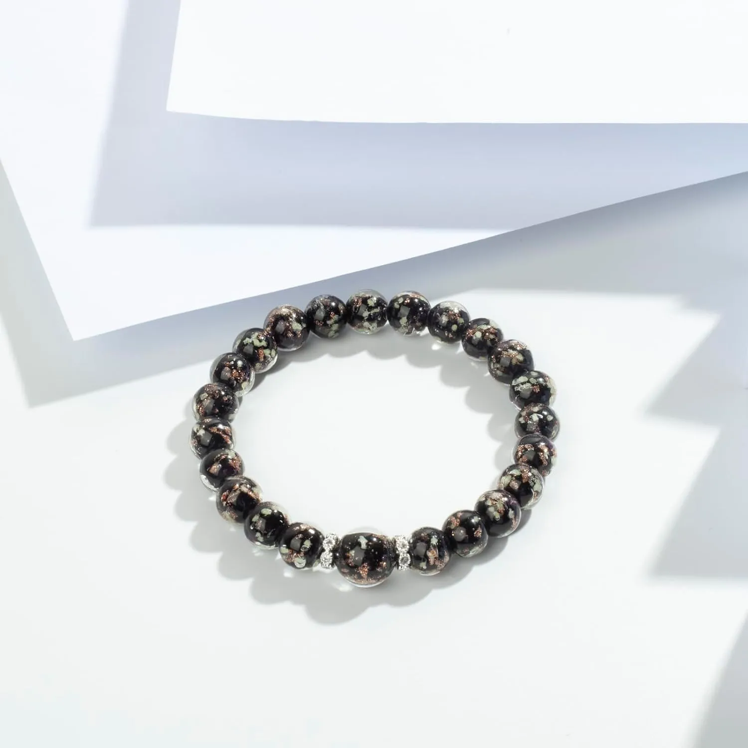 Women's Firefly Beads Murano Glass Jewelry Glow in the Dark Adjustable Bracelets
