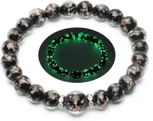 Women's Firefly Beads Murano Glass Jewelry Glow in the Dark Adjustable Bracelets
