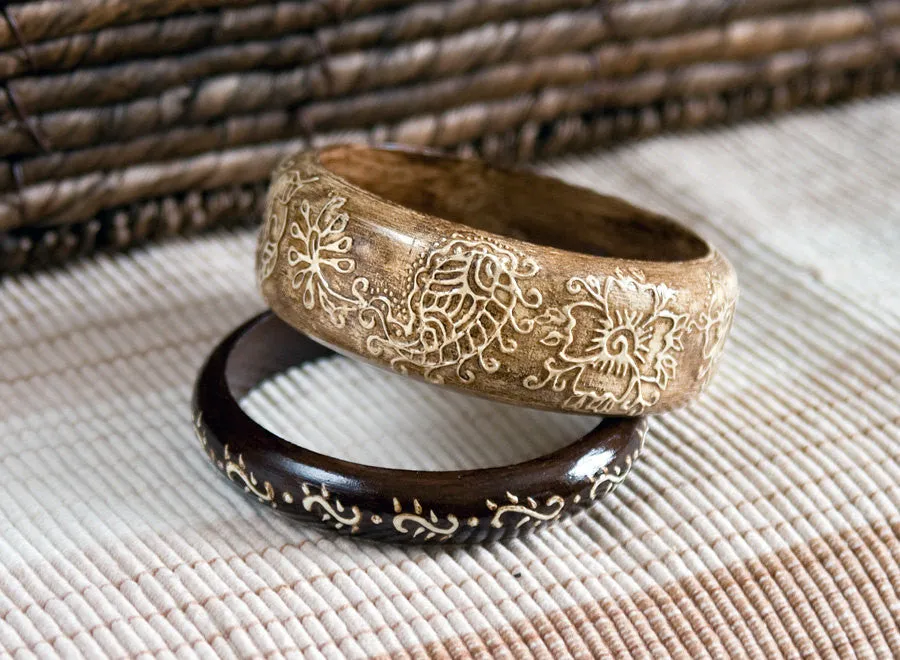 Wooden Bracelets Set