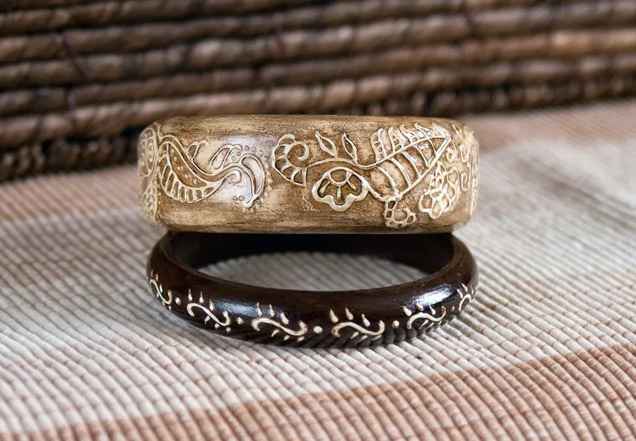Wooden Bracelets Set