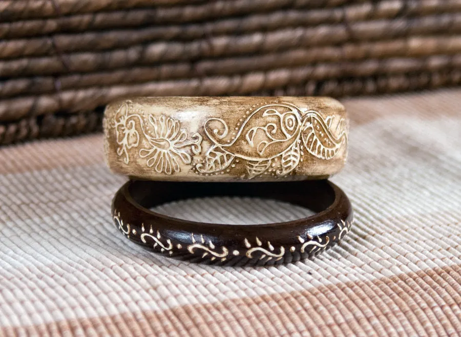 Wooden Bracelets Set
