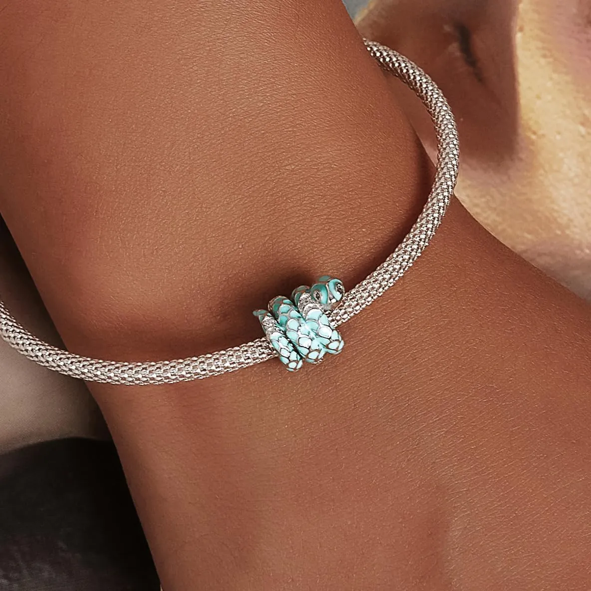 WOSTU 925 Sterling Silver Cute Animal Cat Dog Butterfly Dragon Snake Bead Charm for Charm Bracelet Personalized Jewelry Gift for Women