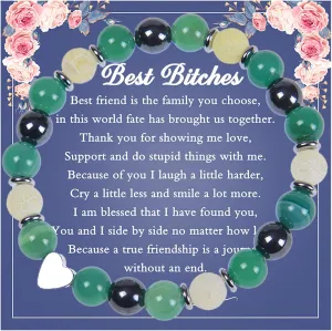 YANCHUN Best Friend Bracelets for Women Valentine Friendship Bracelet Natural Stone Bracelet Healing Bracelet Valentines Day Friendship Bracelet Gifts for Friends,Bestie,Sister,BFF