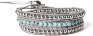 YGLINE Women 3 Friendship Jasper Stone Beads Statement Wrap Bracelets Collection for Gift