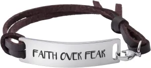 Yiyang Bracelets for Women Inspirational Gift for Her Cuff Bangle Engraved Motivational Message